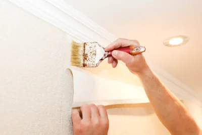 Pose de papier peint à Beaumont-en-Véron — revêtements muraux et toiles de verre
